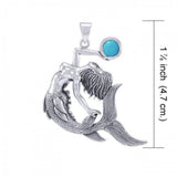 Keeper of the Ocean Sterling Silver with Gemstone Pendant TPD4898 - Jewelry