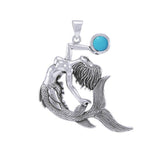 Keeper of the Ocean Sterling Silver with Gemstone Pendant TPD4898 - Jewelry