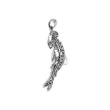 Hammerhead Shark with Aboriginal Designs Engrave into Body Silver Pendant TPD6104 - Jewelry