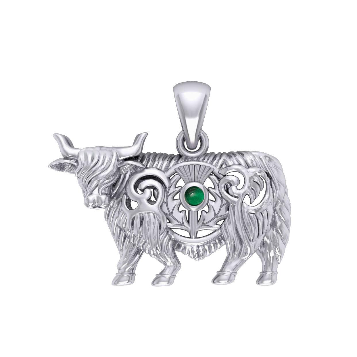 Highland Cow Necklace Sterling Silver Heart Cow Pendant Charm Jewelry –  romanticwork