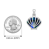 Sea Shell Sterling Silver Pendant with Inlay TPD6309