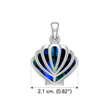 Sea Shell Sterling Silver Pendant with Inlay TPD6309