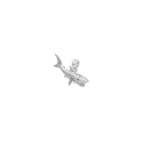 DiveSilver Swimming Mako Shark Sterling Silver Pendant TPD6316