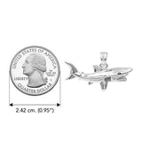 DiveSilver Swimming Mako Shark Sterling Silver Pendant TPD6316