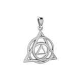 Original AA Recovery Celtic Triquetra  Sterling Silver Pendant  TPD6332