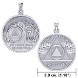 AA Recovery Tree of Life Double Sided Sterling Silver Pendant TPD6334