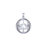 Peter Stone AA Recovery with Chalice Well Symbol Sterling Silver Pendant TPD6341