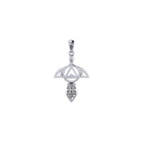 Goddess with AA Recovery Symbol Sterling Silver Pendant TPD6347