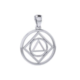 Dual Recovery NA and AA Sterling Silver Pendant TPD6370