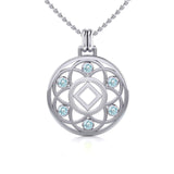 Flower of Life with NA Symbol Sterling Silver Pendant TPD6381