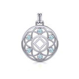 Flower of Life with NA Symbol Sterling Silver Pendant TPD6381