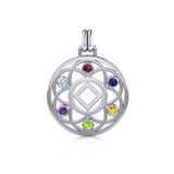 Flower of Life with NA Symbol Sterling Silver Pendant TPD6381