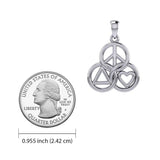 Peace, Love and Recovery in Borromean rings Silver Pendant TPD7008 - Jewelry