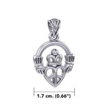 Claddagh with Peace Silver Pendant TPD7025 - Jewelry