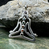 Silver Chakra Silhouette Pendant TPD854