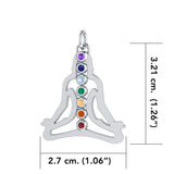 Silver Chakra Silhouette Pendant TPD854