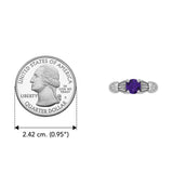 Thistle Silver Ring with Gemstone TR1653 - Jewelry