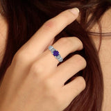 Thistle Silver Ring with Gemstone TR1653 - Jewelry