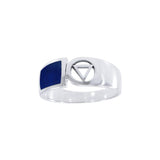 Pride Symbol with Rainbow Color Inlay Silver Ring TR285 - Jewelry