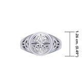 Celtic Quaternary Knot Silver Ring TRI1758 - Jewelry