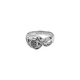 Silver Bold Filigree Ring with Gemstones TRI1945