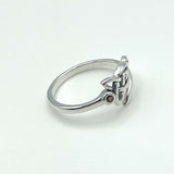 Celtic Motherhood Triquetra or Trinity Knot Sterling Silver Ring With Gem TRI2263