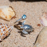 Sea Turtle Sterling Silver with Gemstone TRI2344