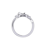 Hammerhead Shark with Wave Silver Ring TRI2428 - Jewelry