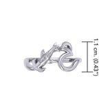 Hammerhead Shark with Wave Silver Ring TRI2428 - Jewelry