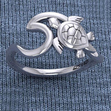 Turtle with Wave Silver Ring TRI2429 - Jewelry