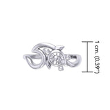 Turtle with Wave Silver Ring TRI2429 - Jewelry