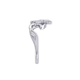 Seahorse with Wave Silver Ring TRI2430 - Jewelry