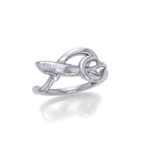 Shark with Wave Silver Ring TRI2435 - Jewelry