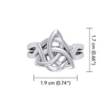 Peter Stone Triquetra Sterling Silver Puzzle Ring TRI2445