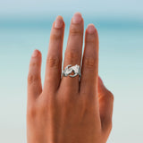 Manta Ray Couple Sterling Silver Ring by DiveSilver TRI2551