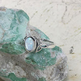 Celtic Triquetra with Oval Gemstone Silver Ring TRI887 - Jewelry