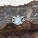 Celtic Triquetra with Oval Gemstone Silver Ring TRI887 - Jewelry