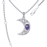 Blue Moon Silver Pendant with Gemstone TPD4056