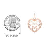 Heart in Heart Rose Gold Pendant UPD3422 - Jewelry