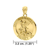 Saint Michael Vermeil Pendant VPD4564 - Jewelry