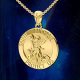 Saint Michael 14K Gold Vermeil Plated on Sterling Silver Pendant VPD4564