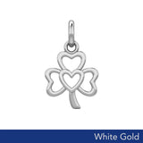 The Heart in Shamrock Solid White Gold Pendant WPD5269 - Jewelry