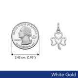 The Heart in Shamrock Solid White Gold Pendant WPD5269 - Jewelry