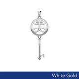 The Soul Spiritual Enchantment Key Solid White Gold Pendant WPD5681 - Jewelry