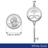 The Soul Spiritual Enchantment Key Solid White Gold Pendant WPD5681 - Jewelry