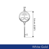 The Soul Spiritual Enchantment Key Solid White Gold Pendant WPD5681 - Jewelry