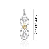 Goddess Danu in Claddagh Pendant with 14k Gold accent MPD1198 - Jewelry