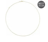 14K Yellow 1 mm. Solid Cable Chain with Lobster Clasp (Small chain)