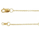 14K Yellow 1 mm. Solid Cable Chain with Lobster Clasp (Small chain)