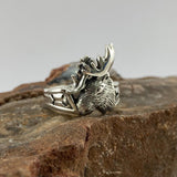 Moose Head Silver Ring TR1434 - Jewelry